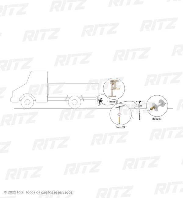 ATR17440-1 - Conjunto de Aterramento Temporário para Veículo (MT) - Ritz Ferramentas